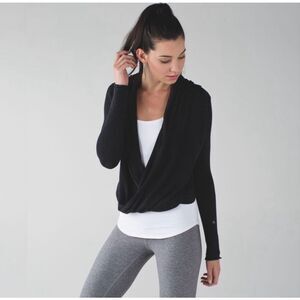 Lululemon Charcoal Gray Iconic Wrap Top Size 4